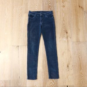 Gap Kids gray velvet corduroy skinny pants